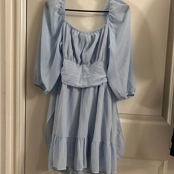 Womens lantern sleeve tie back summer dress - Picture 1 of 1